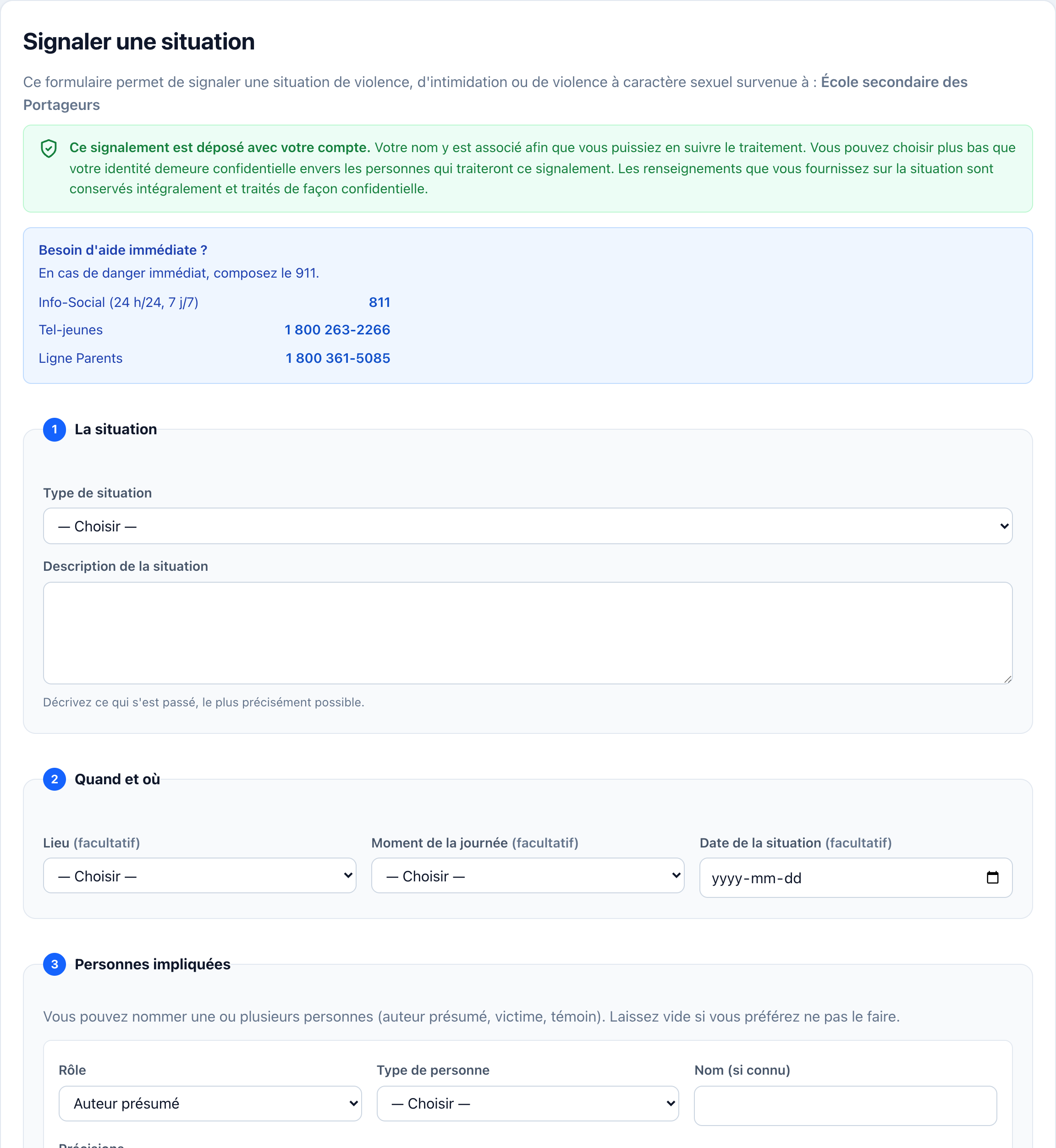 Un signalement accessible et rassurant